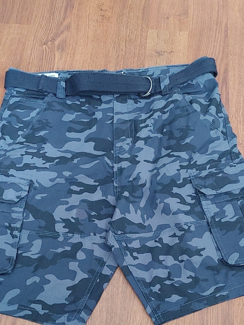 Jeaniologie Camo Blue Cargo Shorts Sz 36